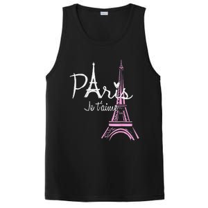 I Love Paris Eiffel Tower France French Souvenir PosiCharge Competitor Tank