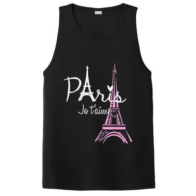 I Love Paris Eiffel Tower France French Souvenir PosiCharge Competitor Tank
