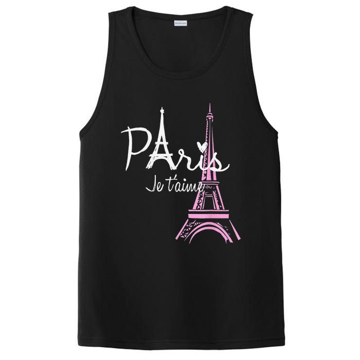 I Love Paris Eiffel Tower France French Souvenir PosiCharge Competitor Tank