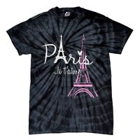 I Love Paris Eiffel Tower France French Souvenir Tie-Dye T-Shirt