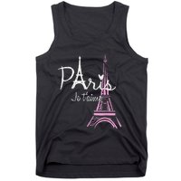 I Love Paris Eiffel Tower France French Souvenir Tank Top