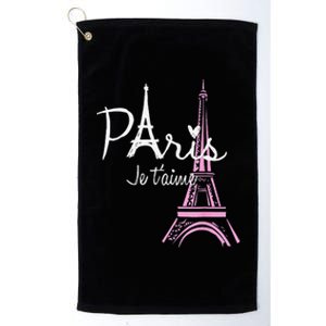 I Love Paris Eiffel Tower France French Souvenir Platinum Collection Golf Towel