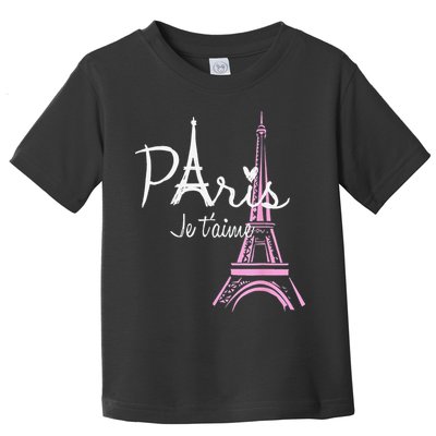 I Love Paris Eiffel Tower France French Souvenir Toddler T-Shirt