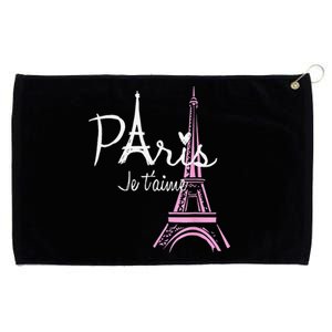 I Love Paris Eiffel Tower France French Souvenir Grommeted Golf Towel