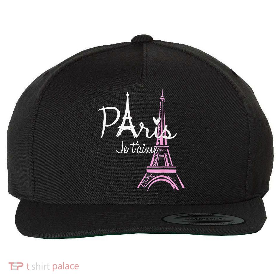I Love Paris Eiffel Tower France French Souvenir Wool Snapback Cap