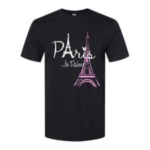 I Love Paris Eiffel Tower France French Souvenir Softstyle CVC T-Shirt