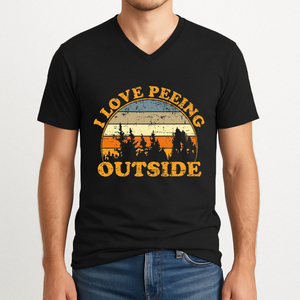 I Love Peeing Outside V-Neck T-Shirt