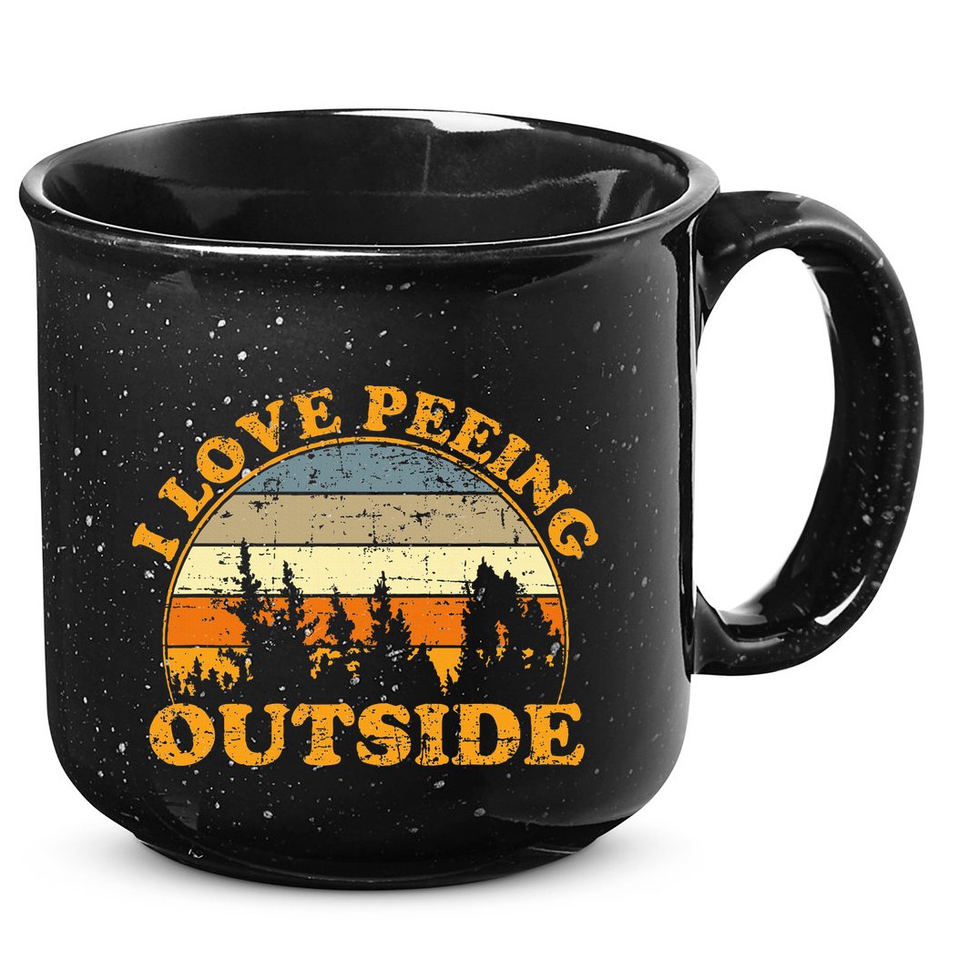 I Love Peeing Outside 15oz Campfire Ceramic Mug