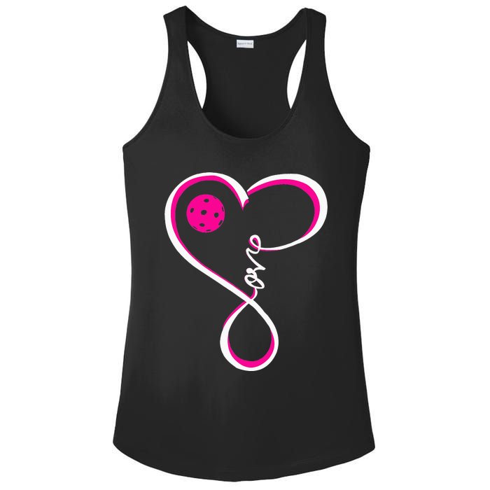 I Love Pickleball Funny Pickle Ball Tee for Player Ladies PosiCharge Competitor Racerback Tank