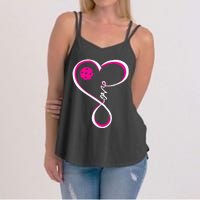 I Love Pickleball Funny Pickle Ball Tee for Player Women's Strappy Tank