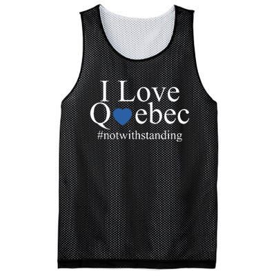 I Love Quebec Not With Standing Mesh Reversible Basketball Jersey Tank