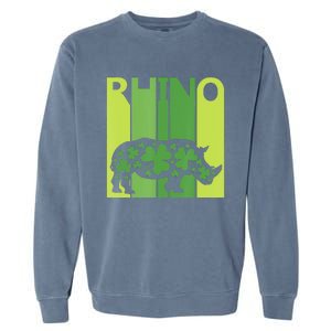 Irish Lucky Rhino Animal St Patrick's Day Garment-Dyed Sweatshirt