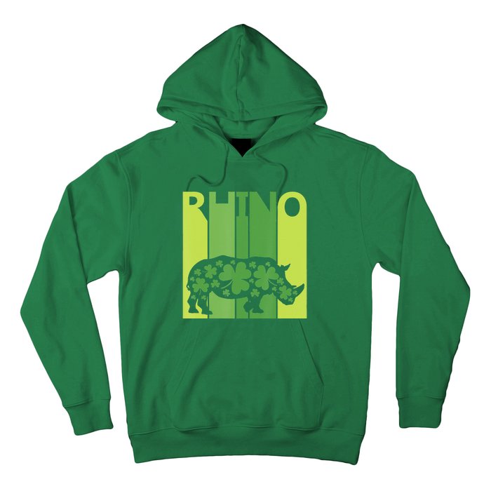 Irish Lucky Rhino Animal St Patrick's Day Hoodie