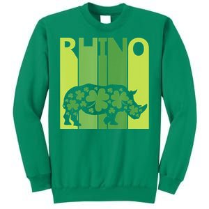 Irish Lucky Rhino Animal St Patrick's Day Sweatshirt