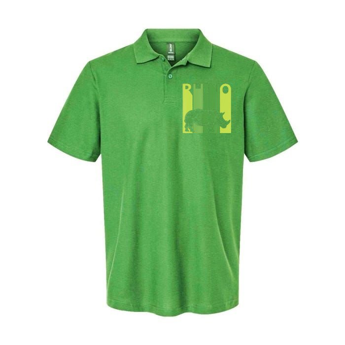 Irish Lucky Rhino Animal St Patrick's Day Softstyle Adult Sport Polo