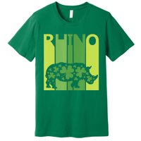 Irish Lucky Rhino Animal St Patrick's Day Premium T-Shirt