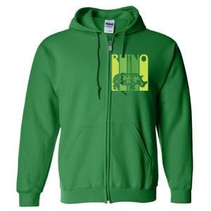 Irish Lucky Rhino Animal St Patrick's Day Full Zip Hoodie