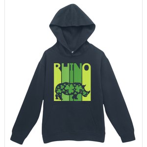 Irish Lucky Rhino Animal St Patrick's Day Urban Pullover Hoodie