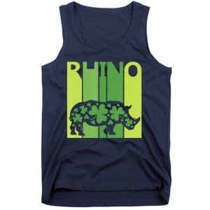 Irish Lucky Rhino Animal St Patrick's Day Tank Top