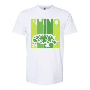 Irish Lucky Rhino Animal St Patrick's Day Softstyle CVC T-Shirt