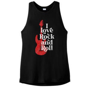 I Love Rock And Roll Ladies PosiCharge Tri-Blend Wicking Tank