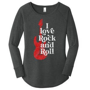 I Love Rock And Roll Women's Perfect Tri Tunic Long Sleeve Shirt