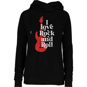 I Love Rock And Roll Womens Funnel Neck Pullover Hood