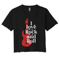 I Love Rock And Roll Women's Crop Top Tee