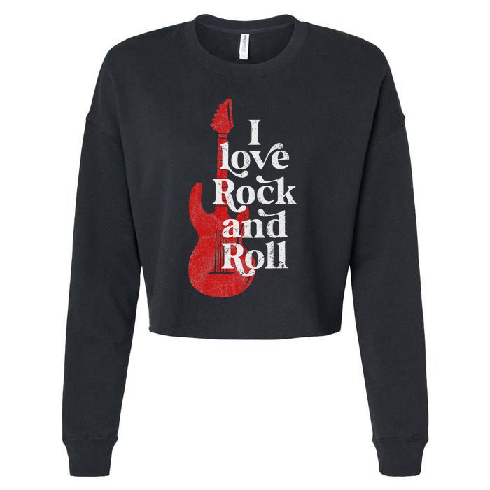 I Love Rock And Roll Cropped Pullover Crew