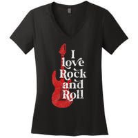 I Love Rock And Roll Women's V-Neck T-Shirt