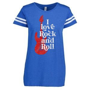 I Love Rock And Roll Enza Ladies Jersey Football T-Shirt