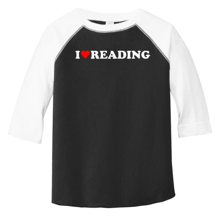 I Love Reading Cute Red Heart Books Lover Toddler Fine Jersey T-Shirt