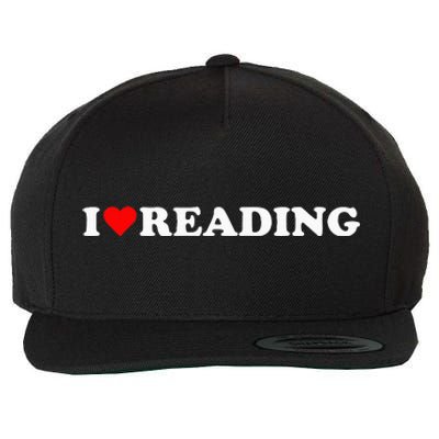 I Love Reading Cute Red Heart Books Lover Wool Snapback Cap