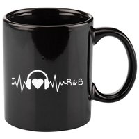 I Love R&B Heartbeat Rhythm And Blues Music 90S Rnb 11oz C Handle Ceramic Mug