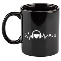 I Love R&B Heartbeat Rhythm And Blues Music 90S Rnb 11oz C Handle Ceramic Mug