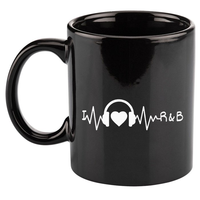 I Love R&B Heartbeat Rhythm And Blues Music 90S Rnb 11oz C Handle Ceramic Mug