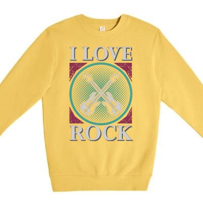 I Love Rock Premium Crewneck Sweatshirt