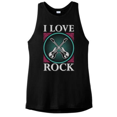 I Love Rock Ladies PosiCharge Tri-Blend Wicking Tank