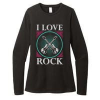 I Love Rock Womens CVC Long Sleeve Shirt