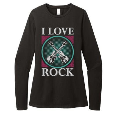 I Love Rock Womens CVC Long Sleeve Shirt