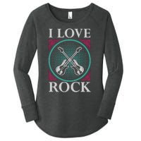 I Love Rock Women's Perfect Tri Tunic Long Sleeve Shirt