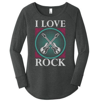 I Love Rock Women's Perfect Tri Tunic Long Sleeve Shirt