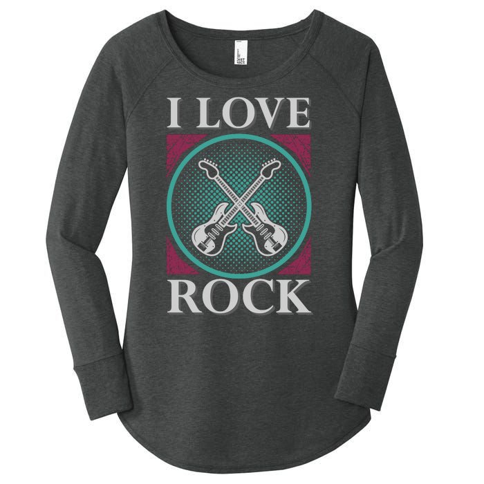 I Love Rock Women's Perfect Tri Tunic Long Sleeve Shirt