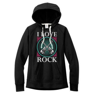 I Love Rock Women's Fleece Hoodie