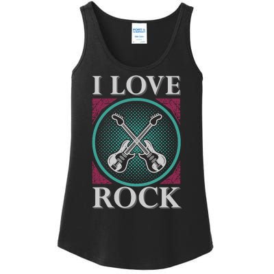 I Love Rock Ladies Essential Tank