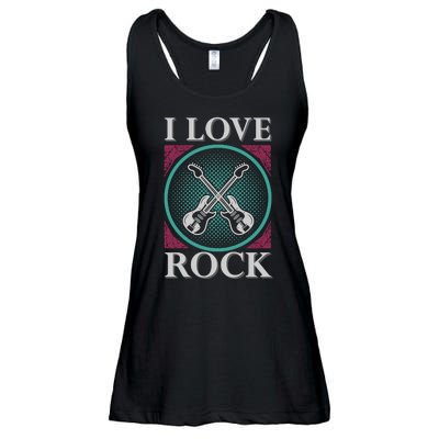 I Love Rock Ladies Essential Flowy Tank