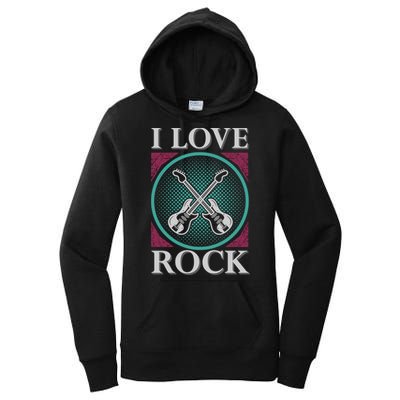 I Love Rock Women's Pullover Hoodie