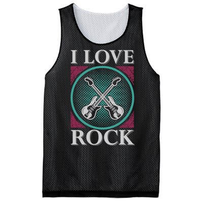 I Love Rock Mesh Reversible Basketball Jersey Tank