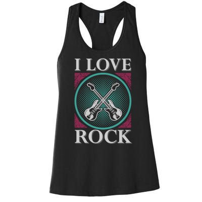 I Love Rock Women's Racerback Tank