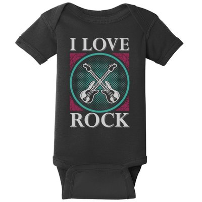 I Love Rock Baby Bodysuit